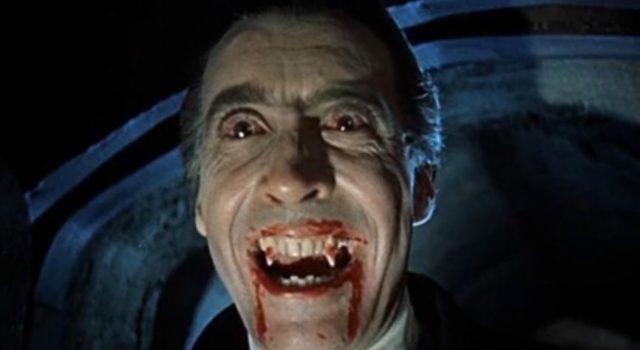 Christopher Lee as the title character in Dracula (1958).