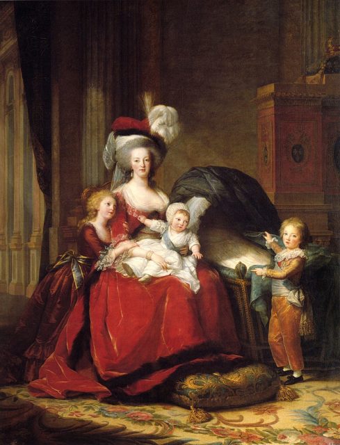 Marie Antoinette Queen of France with her three eldest children