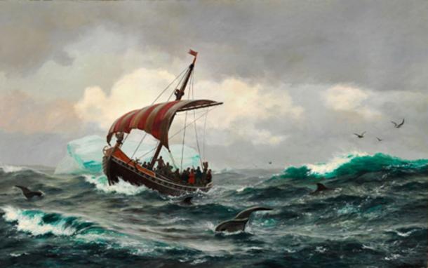 “Summer on the Greenland coast around the year 1000”, painting by Carl Rasmussen