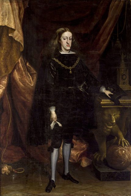 King Charles II, painting by Juan Carreño de Miranda, 1685.