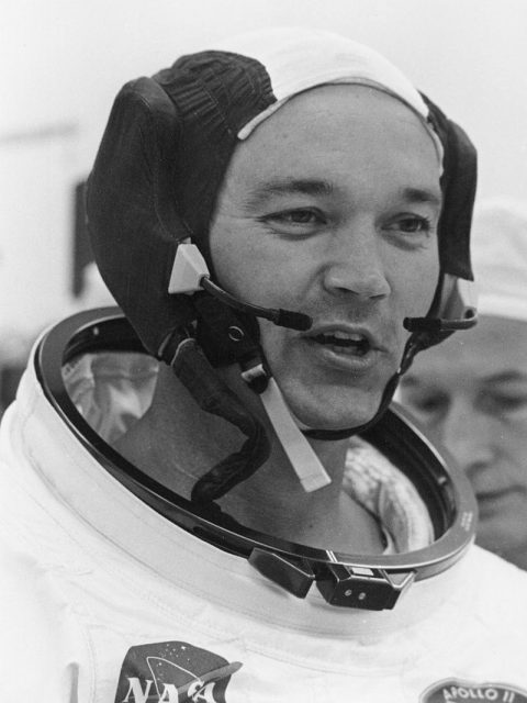 Collins suiting up for the Apollo 11 flight