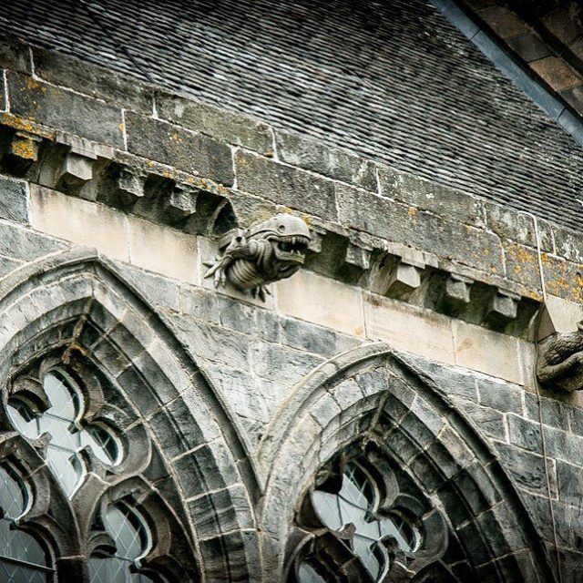 The Paisley Abbey “alien” gargoyle is a popular tourist attraction. Photo by Paisley Scotland /FLickr CC By 2.0
