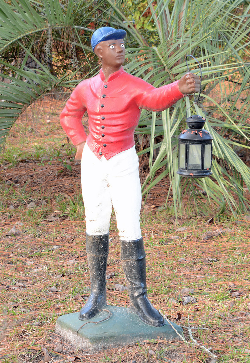 Lawn jockeys dating back to the Revolutionary War were emblematic of