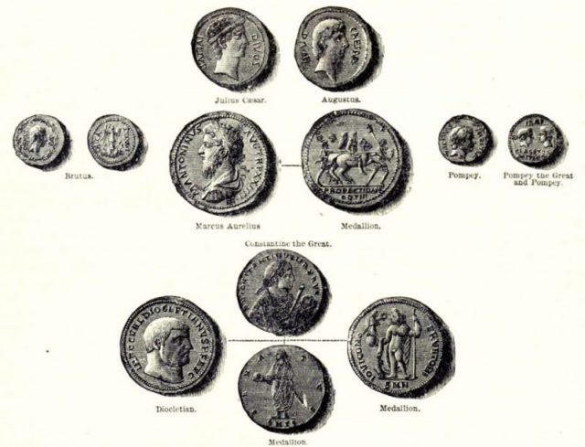 Coins of the Roman Republic and Empire – from Cassell’s History of England, Vol. I – anonymous author and artists