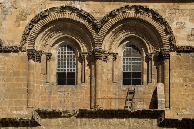 Immovable ladder, Church of the Holy Sepulchre,