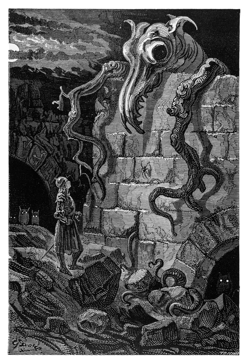 The Gnarled Monster engraving by Gustave Doré