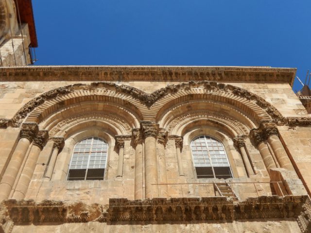 Immovable ladder, the status quo ladder, is a wooden ladder located above the facade, under the window of the Church of the Holy Sepulchre in Jerusalem, israel.