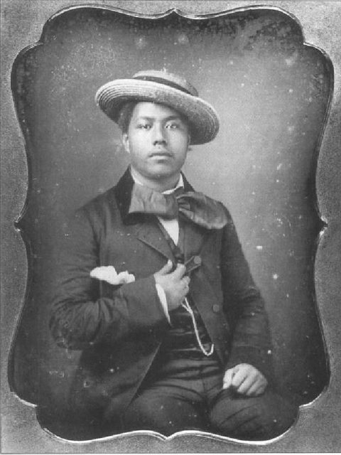 Kalākaua in his youth, c. 1850.