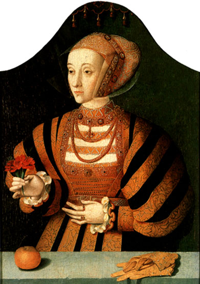 Ett porträtt av Anne av Bartholomäus Bruyn den äldre.