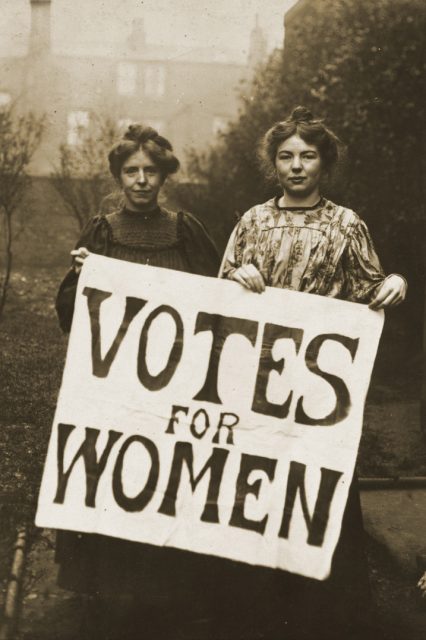 Annie Kenney and Christabel Pankhurst, prominent members of the WSPU.