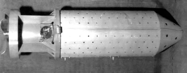 Bat-bomb canister, later used to house hibernating bats.