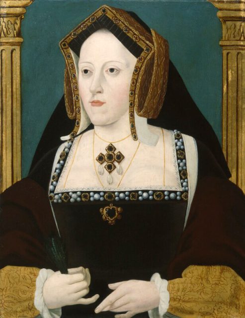 Catherine of Aragon, la prima regina di Enrico, figlia di Ferdinando e Isabella.