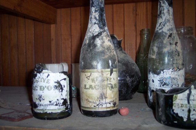 Empty bottles, Cerro Gordo Ghost Town, California. Photo by David Lofink CC By 2.0
