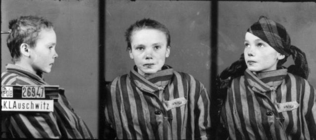 Czesława Kwoka, child victim in Auschwitz.