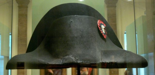 Napoleon’s bicorne hat from the battle of Waterloo (1815). Photo by Wolfgang Sauber CC BY-SA 3.0