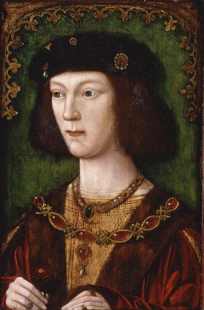 Artonårige Henrik VIII efter hans kröning 1509.