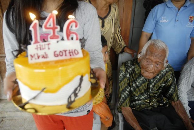 Worlds oldest man, Mbah Gotho, celebrates his 146th birthday (Photo credit Jefta Images / Barcroft Images / Barcroft Media via Getty Images)