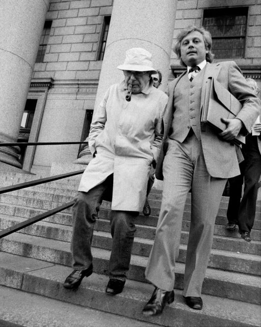 Carmine Galante leaves Manhattan Federal Court with his lawyer Michael Rosen. (Photo by NY Daily News Archive via Getty Images)
