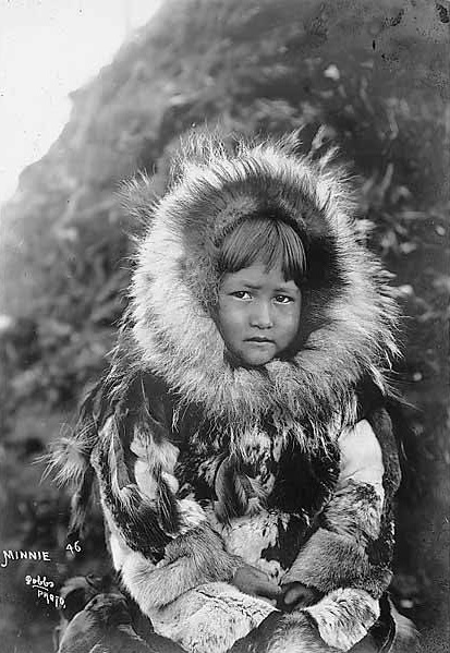 An Inuit girl named Minnie, c. 1906
