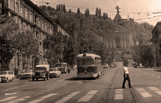 Old photo of Yerevan, Armenia, c. 1963.