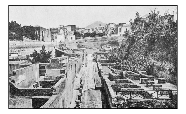 Old photo of Herculaneum.