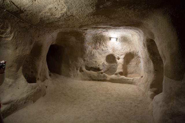 Derinkuyu underground city, Cappadocia in Central Anatolia, Turkey.
