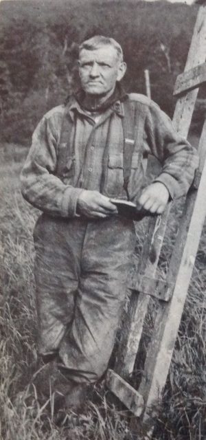 Jigger Johnson at Peabody River, Gorham, NH, 1922.