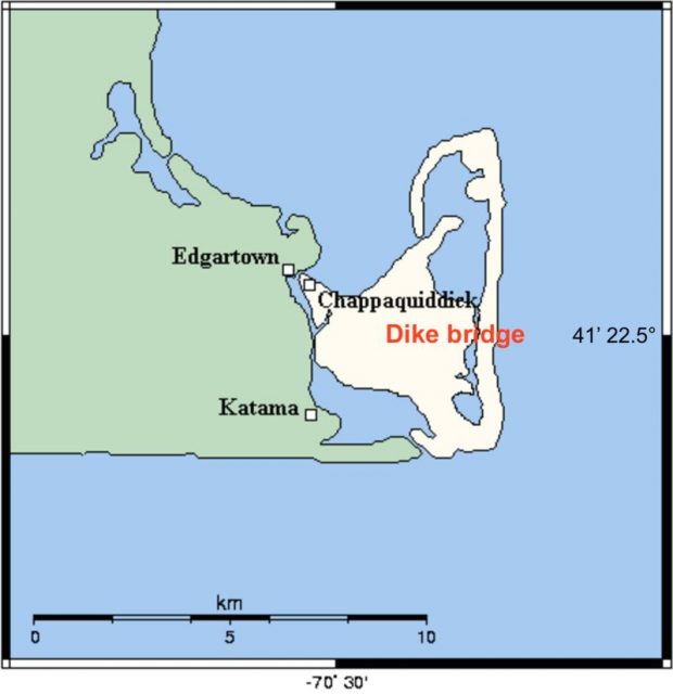Map of Chappaquiddick. Photo by Soerfm CC- BY-SA 4.0