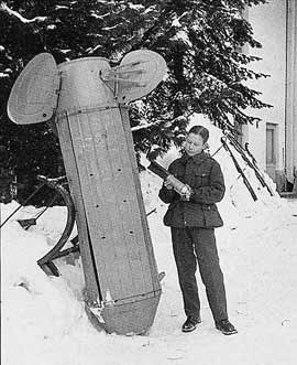Soviet cluster bomb sarcastically called a “Molotov bread basket.” The “Molotov cocktail” was the Finns’ response – “a drink to go with the food.”