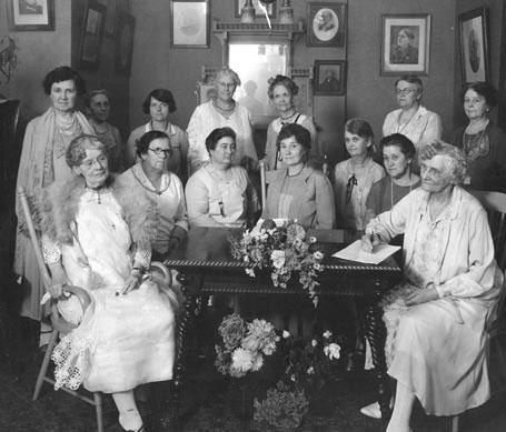 Women of the WCTU at a meeting, 1924.