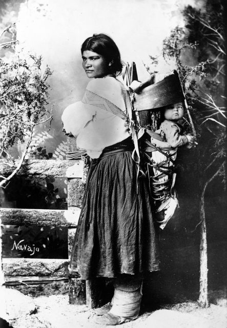 Navajo woman & child, c. 1880-1910