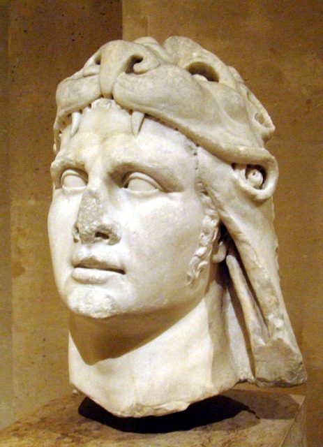 Portrait of the king of Pontus Mithridates VI as Heracles. Marble, Roman imperial period (1st century). Louvre, Paris.