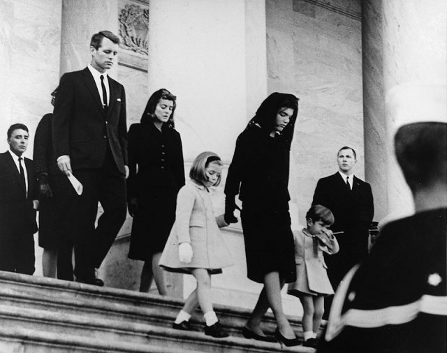 President Kennedy’s family leaving his funeral at the U.S. Capitol Building