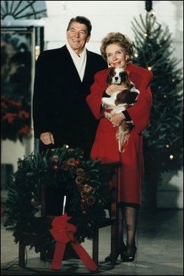Rex with the Reagans at Christmas