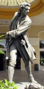 Statue of Woodes Rogers outside the Hilton British Colonial Hotel, Nassau