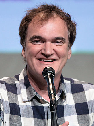 Tarantino at the 2015 San Diego Comic-Con International promoting The Hateful Eight. Photo by Gage Skidmore CC BY SA 3.0