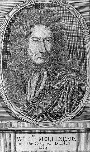 William Molyneux. Line engraving by P. Simms, 1725. Photo by Wellcome Images CC BY 4.0