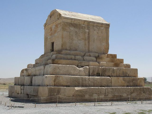 Tomb of Cyrus the Great in Pasargadae, Iran.