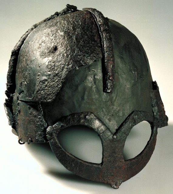 Gjermundbu helmet from 10th-century Norway. Photo by NTNU Vitenskapsmusee CC BY 2.0
