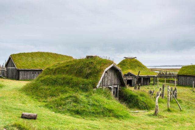 Reconstruction of a typical Norse village.