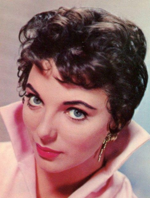 Joan Collins (pictured in 1956) was a well known English actress before appearing in “The City on the Edge of Forever.”