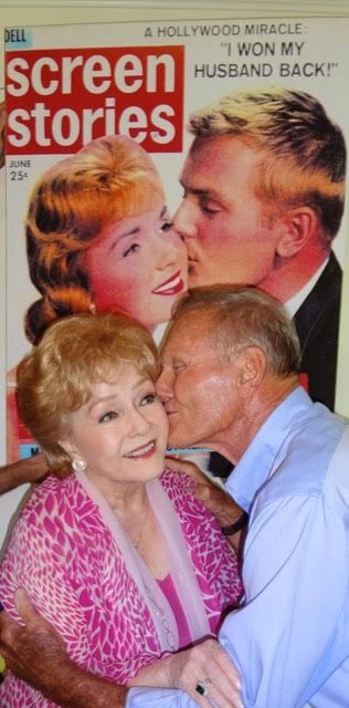 Tab Hunter and co-star Debbie Reynolds on set of “Tab Hunter Confidential.” Photo by RaveUn2Mike CC BY SA 4.0