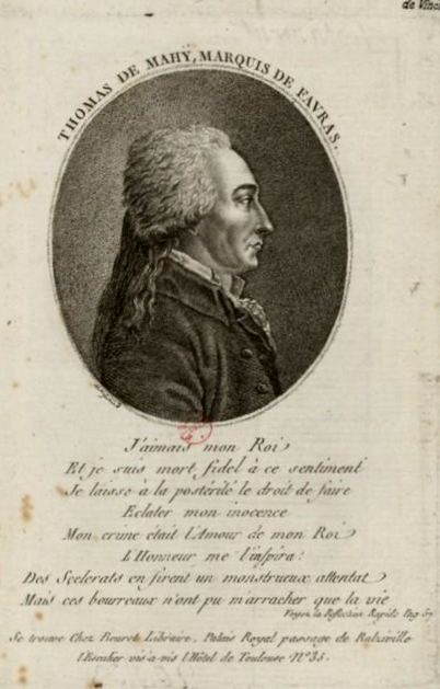 Thomas de Mahy, Marquis de Favras  (1744-1790).