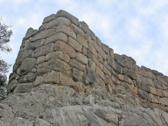 Cyclopean walls at Mycenae.