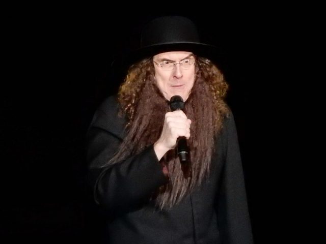 Weird Al Yankovic at Radio City Music Hall performing the parody “Amish Paradise.” Photo by slgckgc CC BY 2.0