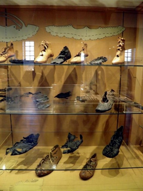 Roman footwear on display at Saalburg museum. Photo by Carole Raddato CC By SA 2.0