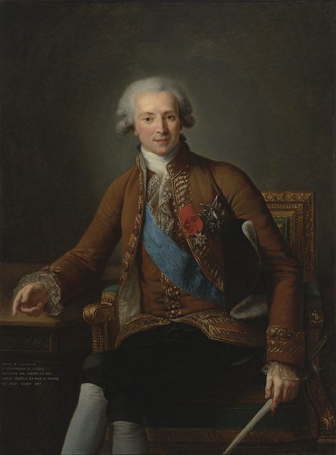 The Comte de Vaudreuil was later suggested as a candidate for the man with the marked face allegedly seen by Moberly and Jourdain.