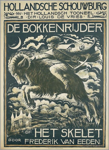 A 1919 poster for Frederik van Eeden’s play De Bokkenrijder.