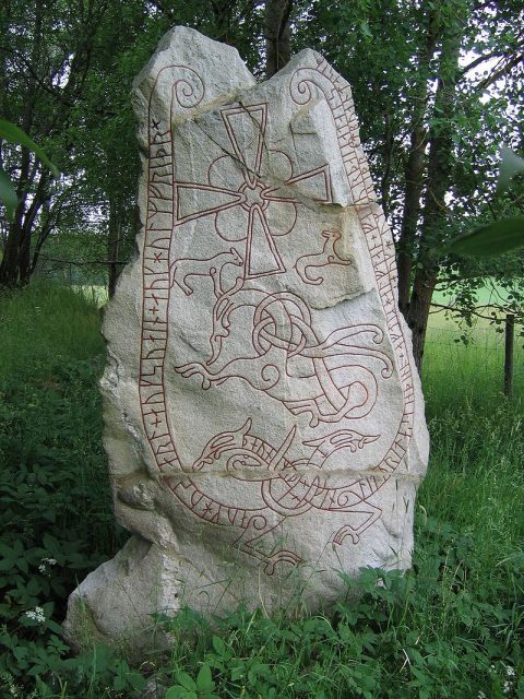 The Lingsberg Runestone, Sweden, known as U 240. Photo by Berig CC BY 2.5