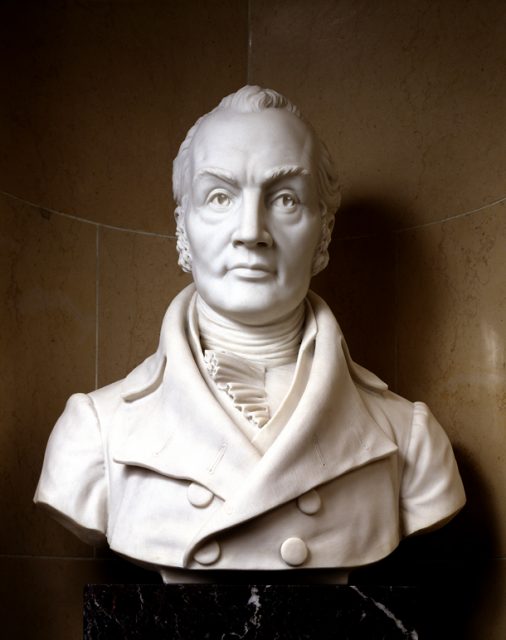 Bust of Aaron Burr as Vice President.